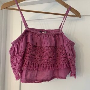 American Eagle Outfitters Purple Lace Camisole